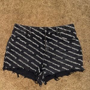 Alexander Wang Black Logo Women's Shorts